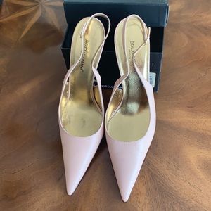 Pink Dolce & Gabbana sling back pumps